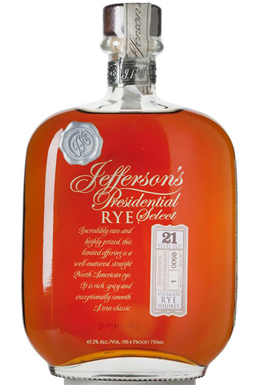 Jefferson's Presidential Select 21yr Rye
