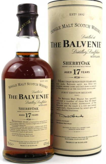 Balvenie 17 Year Sherry Oak Single Malt Scotch